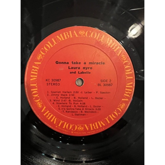 Laura Nyro and Labelle Gonna Take a Miracle LP Columbia KC 30987 Stereo - Picture 6 of 6